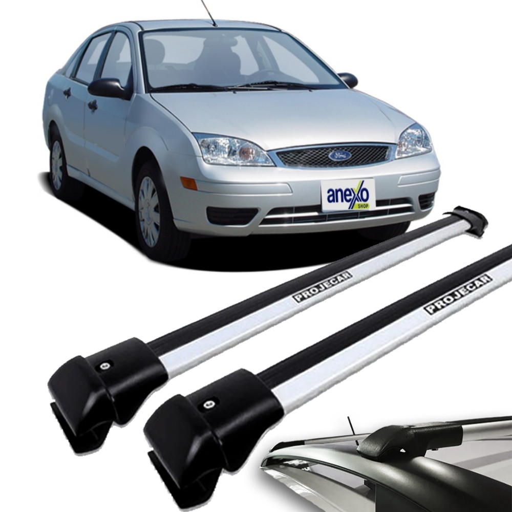 Rack de Teto Mondeo 1993 a 2006 Projecar TS-2006 Travessa Longarina Slim Prata Par