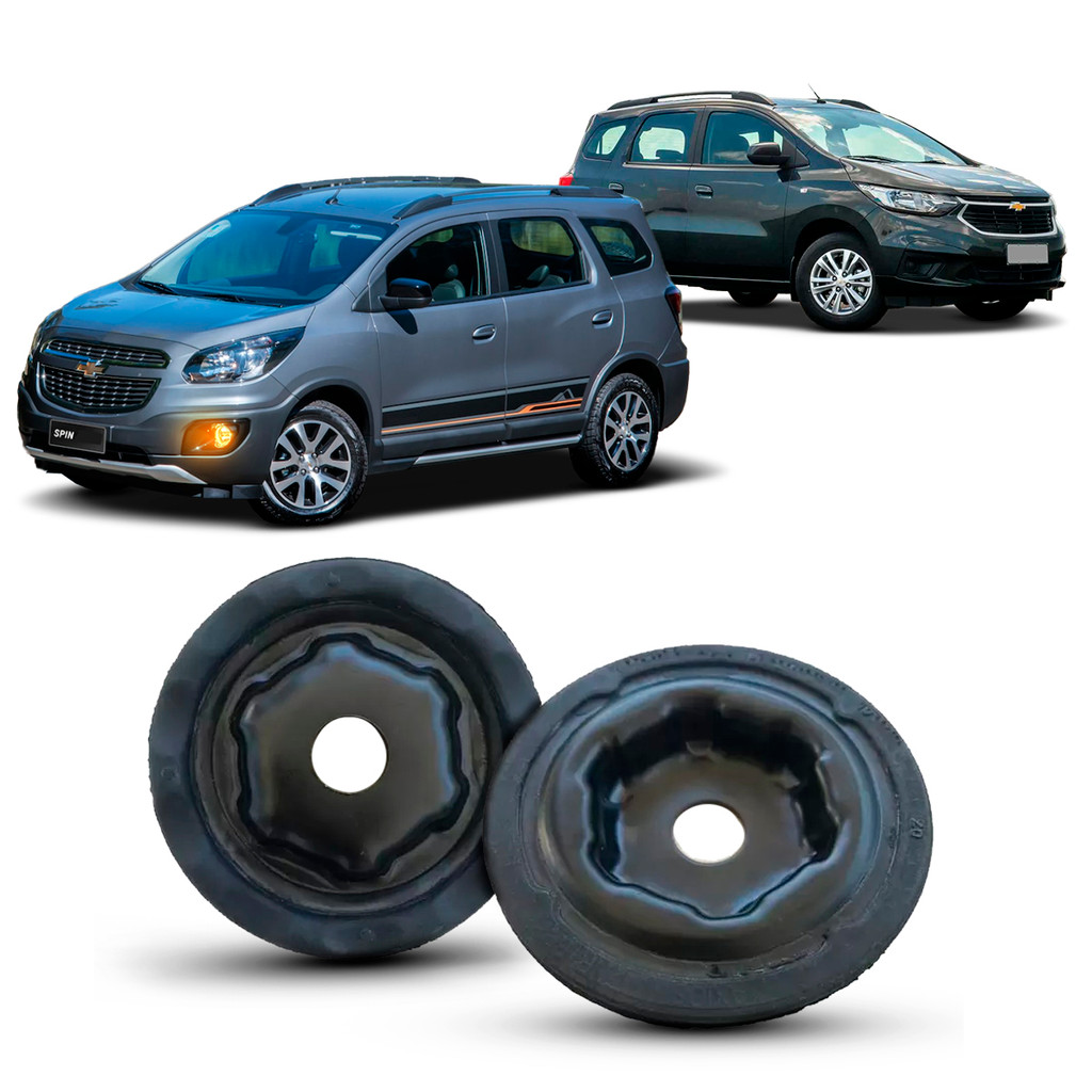 Par Kit Prato Calço Mola Superior Dianteiro Chevrolet Spin 2013 2014 2015 2016 2017 2018 2019 2020 2021 2022 2023 2024