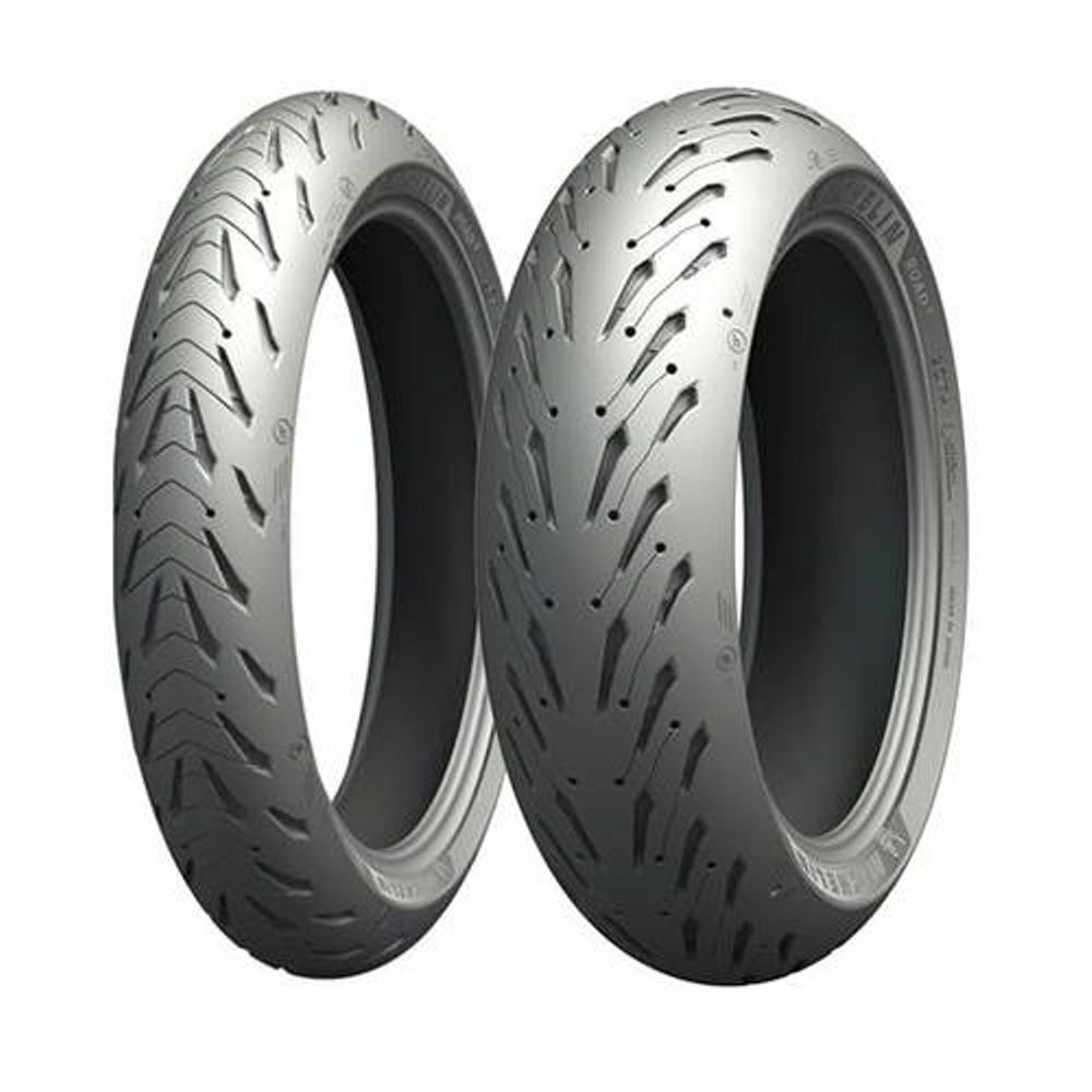 Par Pneu Michelin ROAD 5 120/70 ZR17 TL + 190/55 ZR17 Sem Câmara S1000 XR R Monster Multistrada 1200