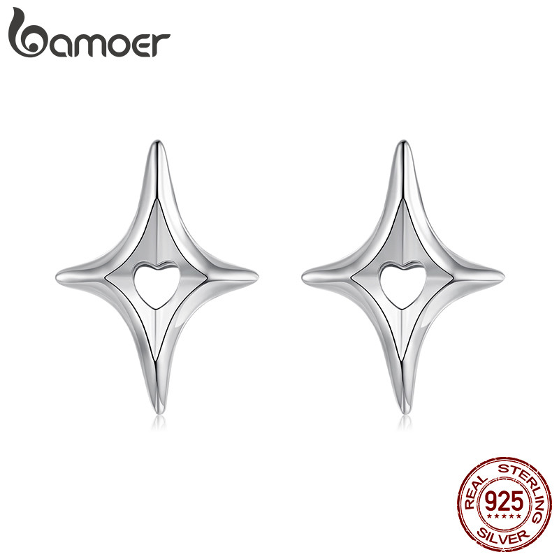 Brincos Bamoer 925 Sterling Sliver Com Design Estrelado , Joias , Presentes Para Mulheres em Oferta na Shopee
