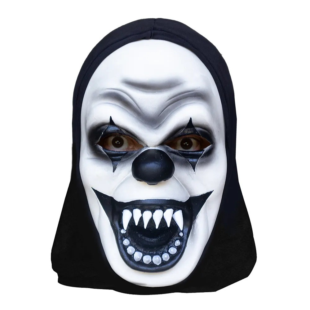 Máscara Látex Capuz Palhaço Joker Coringa Festa Fantasia Halloween Carnaval Careta Terror