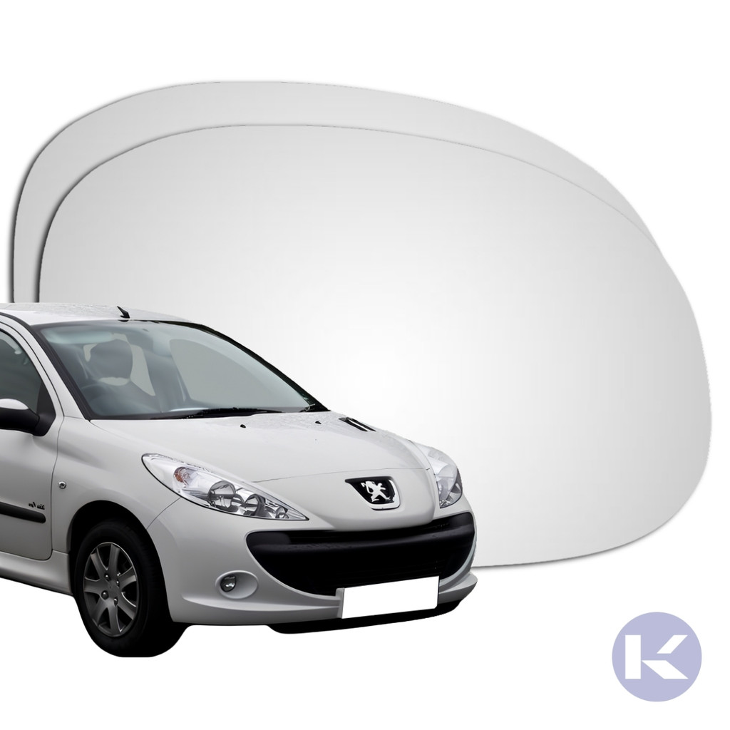 Lente Espelho Retrovisor Convexo Com Base Peugeot 206 207 1999 a 2013 em Oferta na Shopee