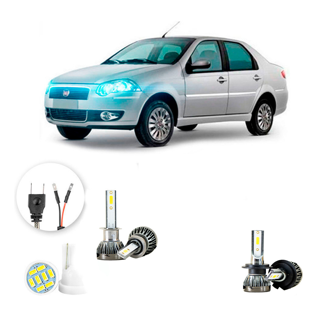 Ultra Led Nano 22000lm Fiat Siena G4 2009-2013 Alto Baixo em Oferta na Shopee