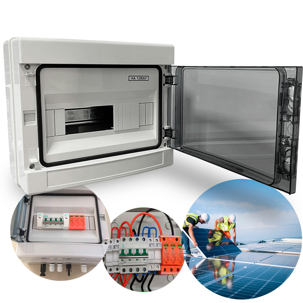 Quadro P/ Montagem String Box 12 Polos Caixa Sobrepor (ip65) Acompanha Trilho din Energia Solar