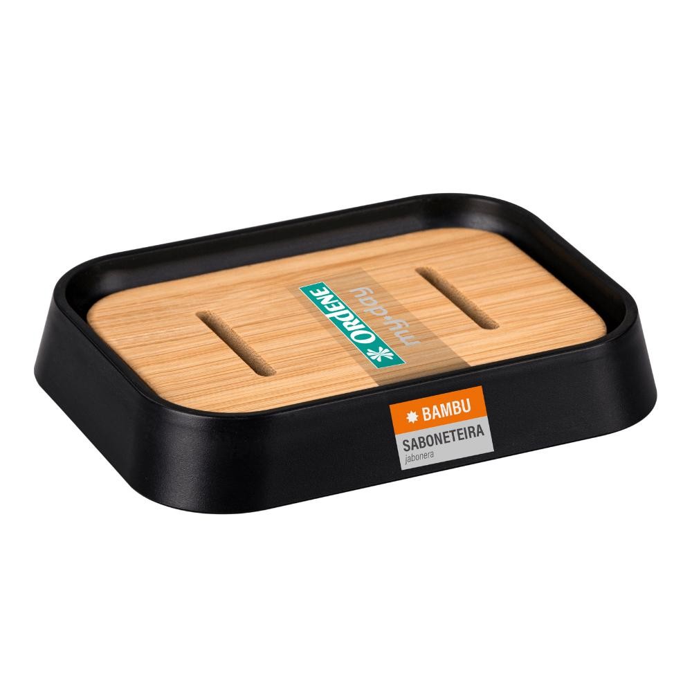 Saboneteira Plástica Preto Bambu My Day Ordene em Oferta na Shopee