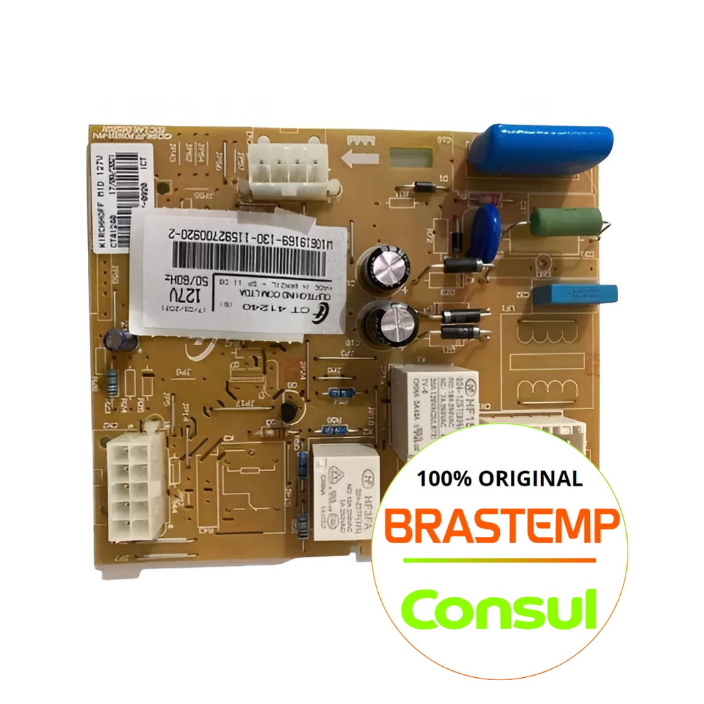 PLACA MÓDULO PARA GELADEIRA ORIGINAL BRASTEMP/CONSUL -  BVR28FB - BVR28HBANA (DEMAIS MODELOS NA DESCRIÇÃO) 127V