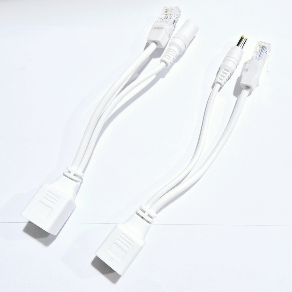 Cabo Injetor POE Passivo Adaptador RJ45 Macho E Fêmea 5V, 12V, 24V e 48V Roteador Camera Telefone 25.170