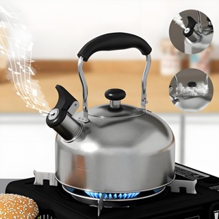 Chaleira Inox Com Apito 2 Litros Café Chá Para Fogão A Gás e De Indução Com Tampa Fervura ...