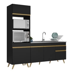 Armário de Cozinha Compacta 212cm Veneza Multimóveis V2078