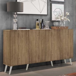 Aparador Buffet 4 Portas Retrô Veneza Multimóveis V3556