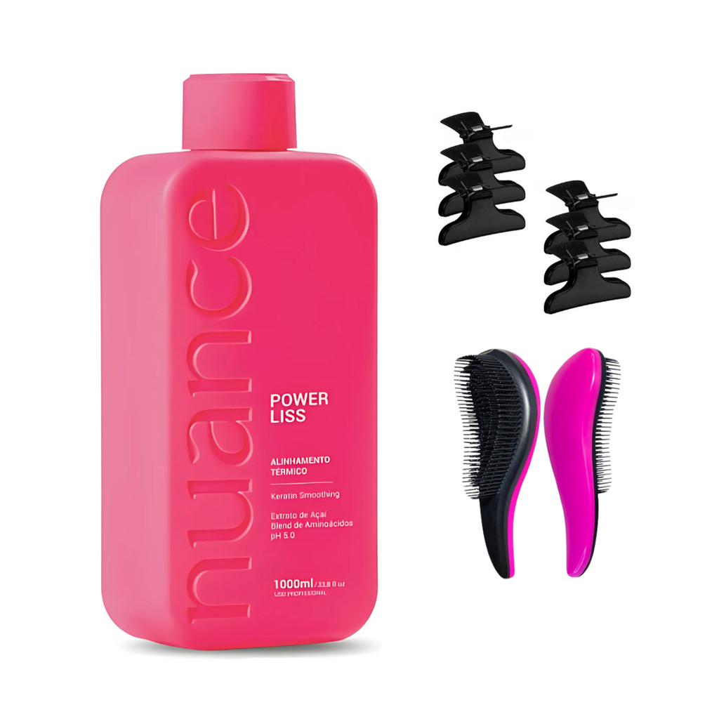Escova Semi Definitiva Power Liss Nuance 1L Alinhamento Liso