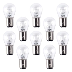 Kit Caixa 10 Unid Lâmpada 2 Polos 12v 21/5w 1034 Lanterna Freio Meia Luz