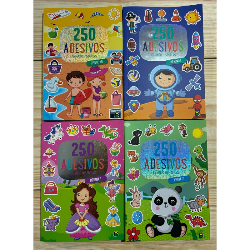 Livro infantil 250 Adesivos - Criando Histórias em Oferta na Shopee
