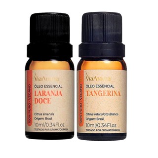 Óleo Essencial De Laranja Doce + Tangerina Via Aroma em Oferta na Shopee