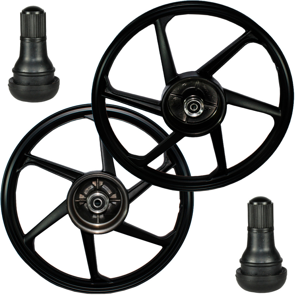 Par de rodas jante de alumínio liga leve freio a tambor CG125 Fan Titan KS KSE 2000 a 2008 com rolamentos e bico