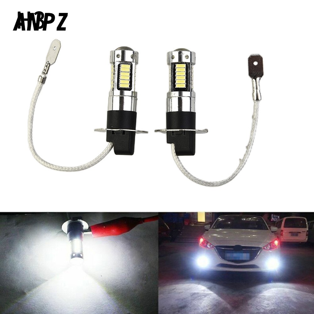ANZ Par H3 LED Kit De Conversão De Lâmpadas De Neblina Super Brilhante Canbus 6000K Branco 100W em Oferta na Shopee