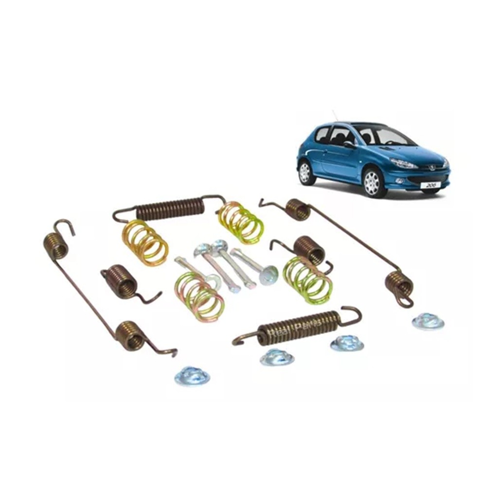 Kit Molas Da Sapata Freio Peugeot 206 207 Hatch 2 Lados