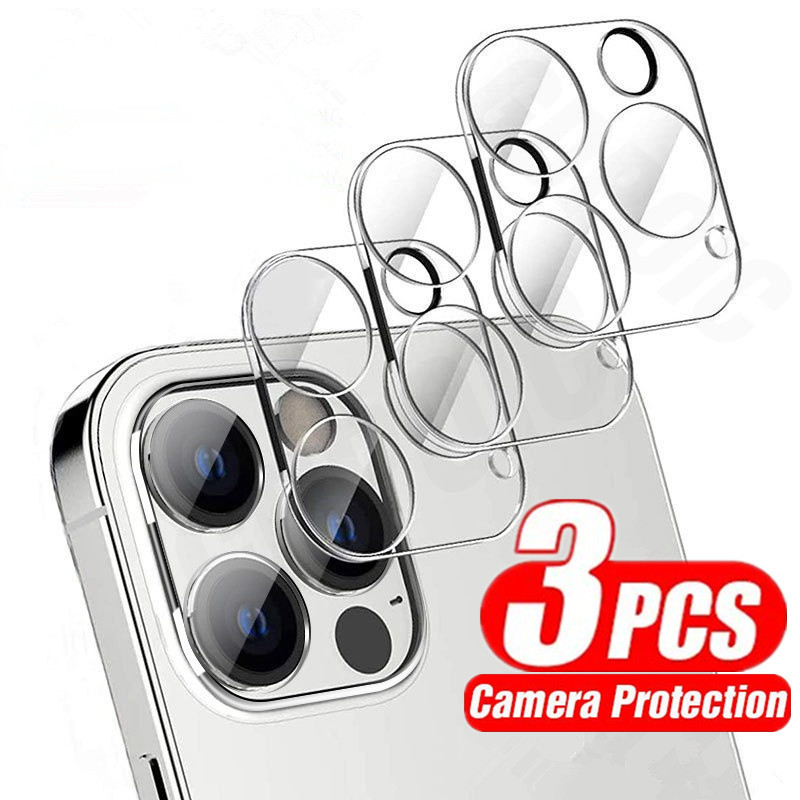 KIT 3 Lente De Câmera Película Para iPhone 11 XR 12 13 14 15 Pro Max