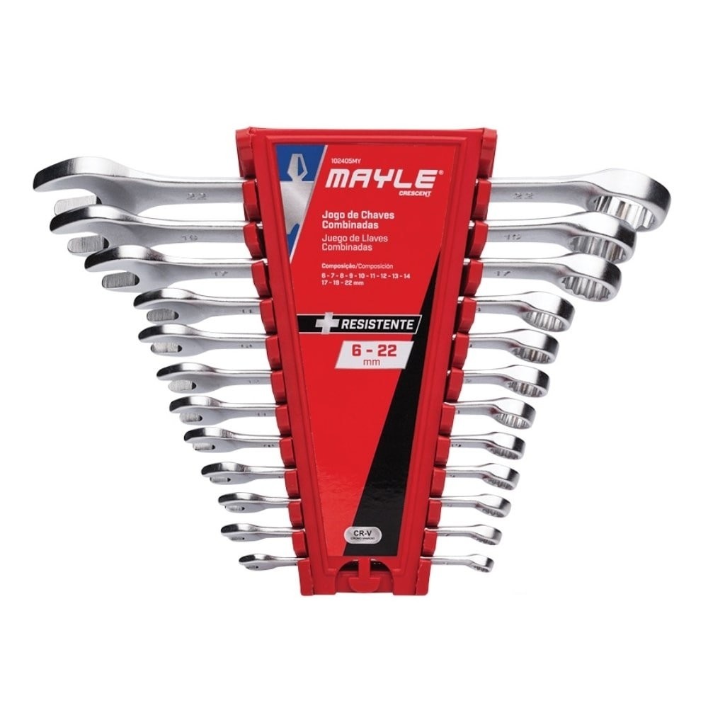 Jogo Chave Combinada Mayle 6 a 22mm 102405MY 12 Peças Cromo Vanádio em Oferta na Shopee