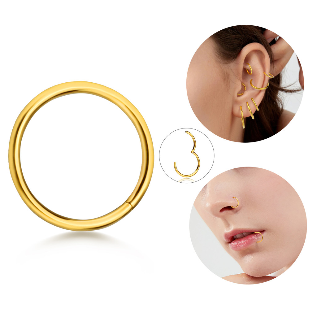 Piercing Helix Septo Rook Conch Argola Titânio Segmento Articulado em Oferta na Shopee