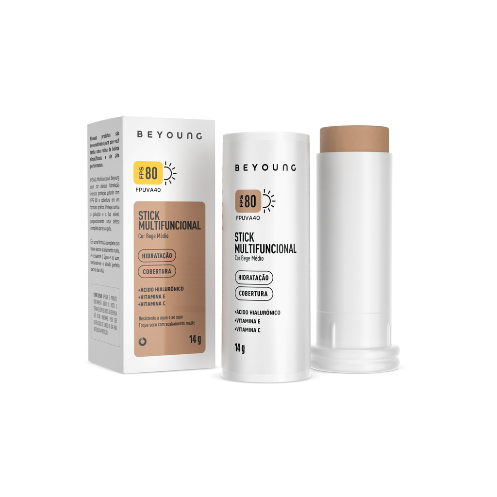Beyoung Stick Multifuncional Com Cor FPS 80 Bege Médio 14g