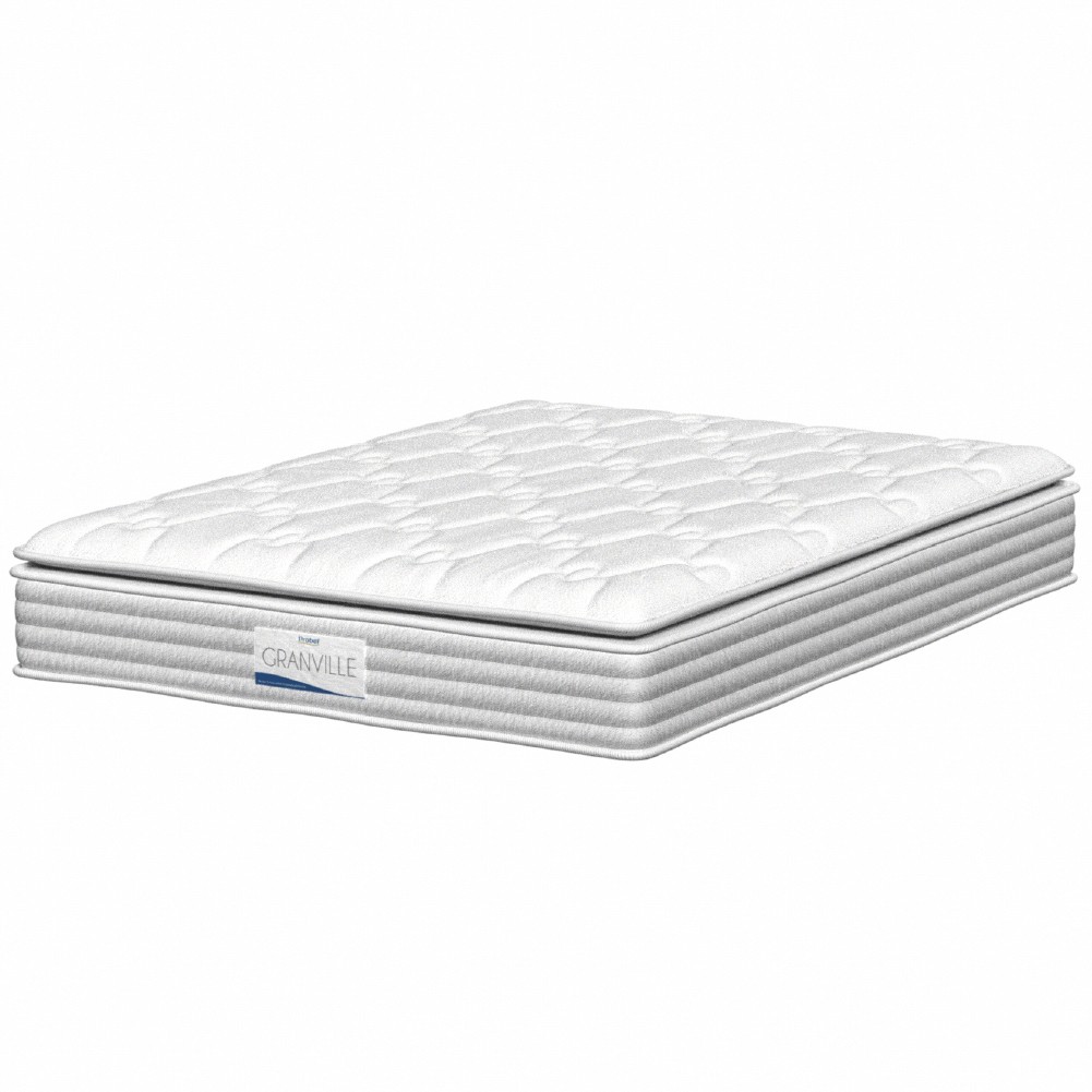 Colchão Casal Molas Ensacadas Granville Com Pillow 138x188x28cm Branco Probel - Home & Living