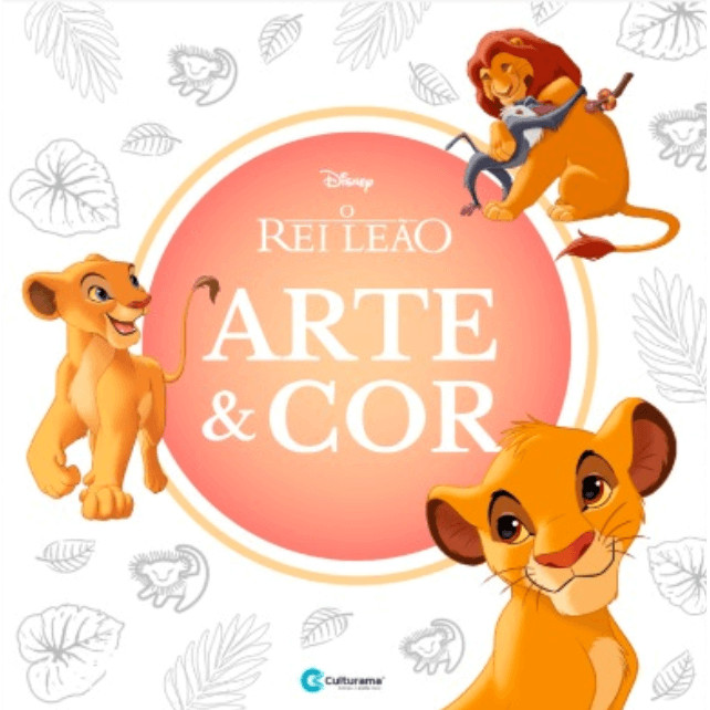 Arte e Cor O Rei Leão - Livro De Colorir Com Personagens Do Filme - Oficial Disney - Novo em Oferta na Shopee