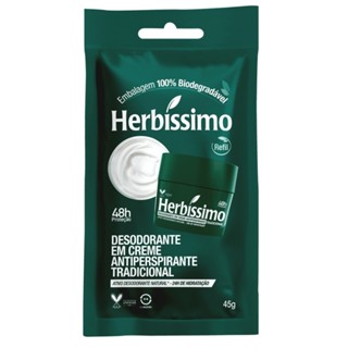 Sachê Refil Desodorante Creme Antitranspirante Tradicional Herbissimo 45G