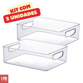 Kit 2 Organizadores para Armário, Cozinha e Geladeira Multiuso e Transparente em Oferta na Shopee