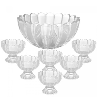 Conjunto 7 Peças Bowl com 6 Taças para Sobremesa Geneva 1,1L/125ml - Wolff