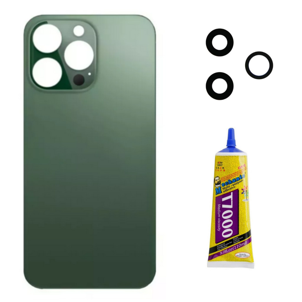 Tampa Para  iPhone 13 Pro Max Verde + Lentes + Cola