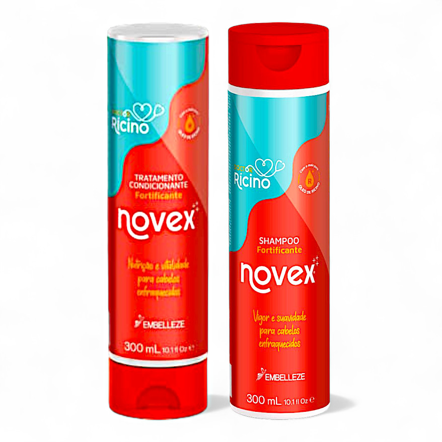 Kit Novex Doctor Rícino – Shampoo e Condicionador 300ml para Crescimento e Fortalecimento dos Cabelos