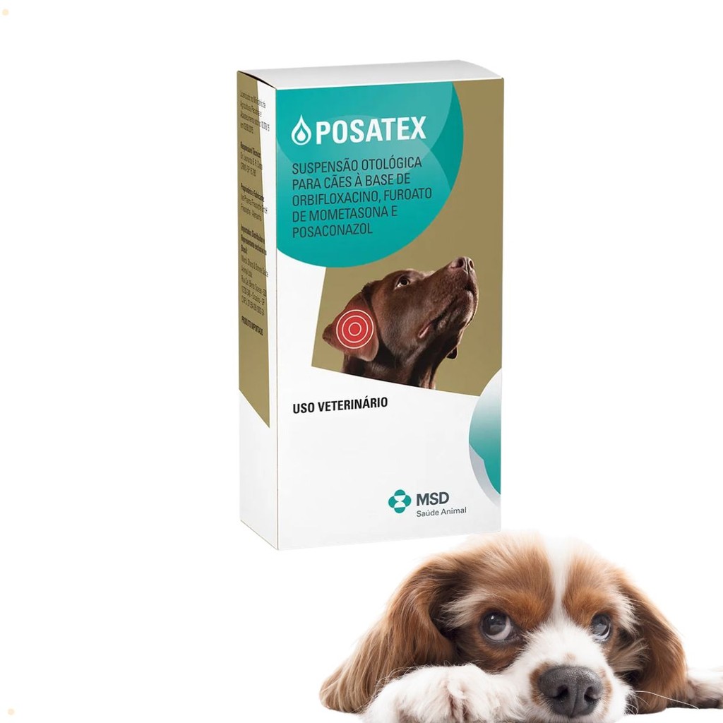 Posatex Suspensão Otológica Tratamento Otite Canina Cachorro