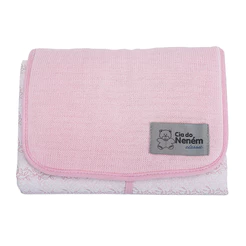 Trocador De Fralda Portátil Classic Tricot Rosa