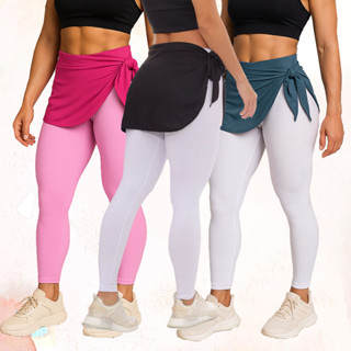 Kit 3 Tampa Bumbum Feminino Academia Modelo Saia de Amarrar Fitness em Oferta na Shopee
