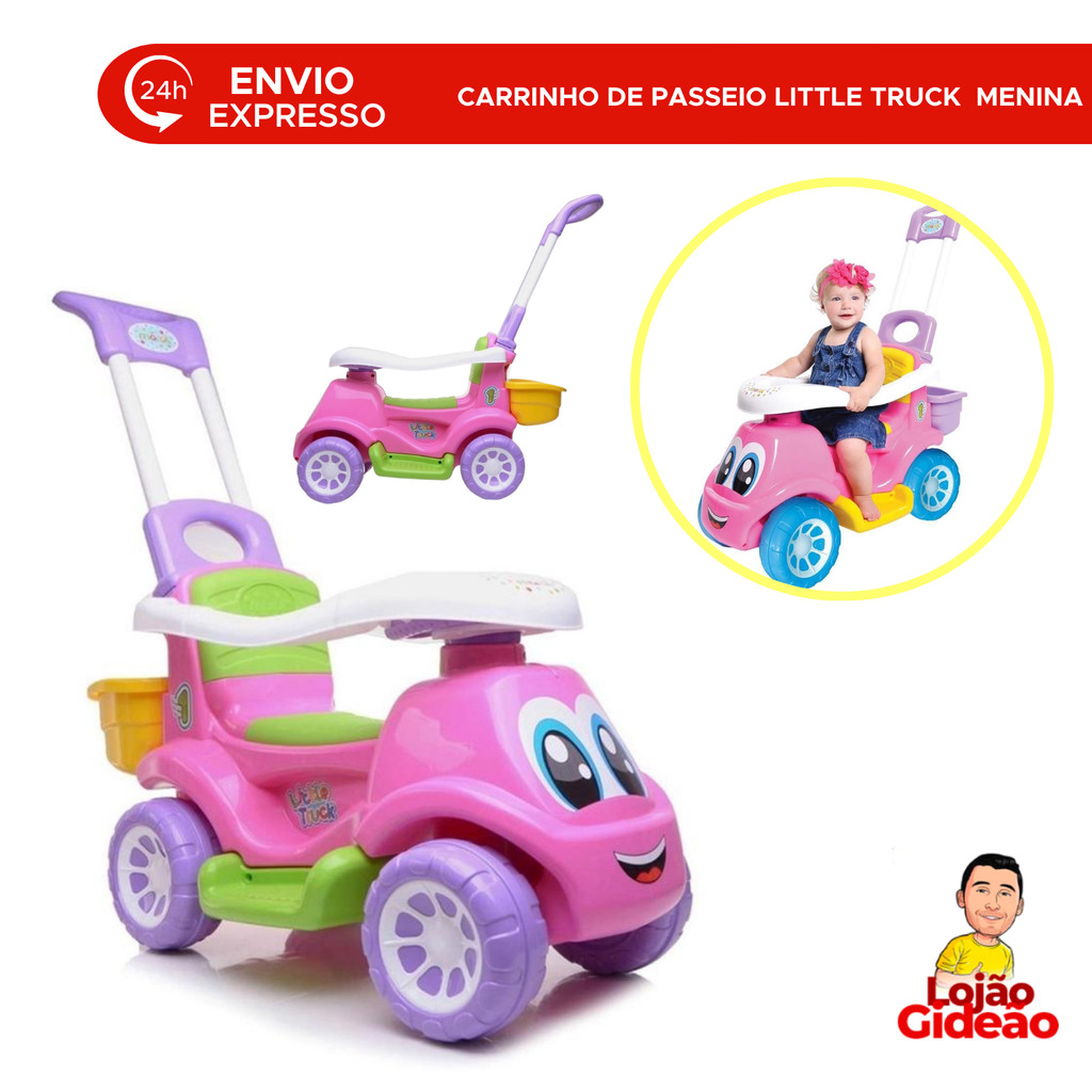 Little truck Carro De Passeio Menina Carrinho Infantil De Passeio Com Empurrador