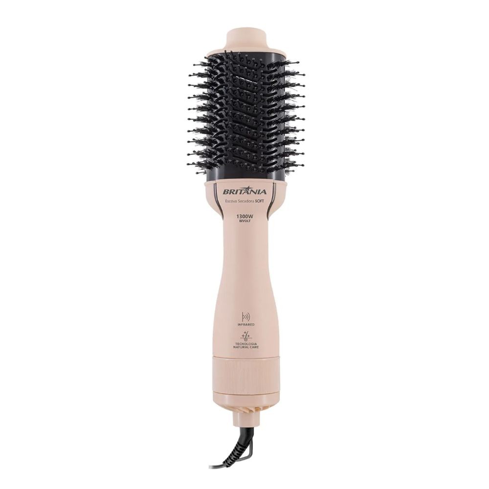 Escova Secadora Britânia Soft 4 Em 1 1300w Bivolt Bec07r - Beauty