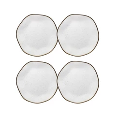 Jogo com 4 Pratos de Sobremesa 21,5cm Oxford Ryo Maresia