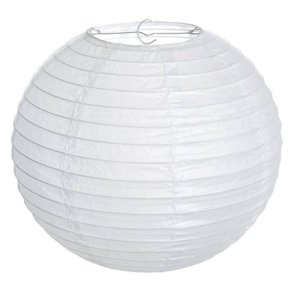 Luminária Oriental Branca Lisa - 50 cm