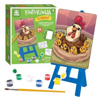 Kit De Pintura Infantil Fazendinha 0244 - Nig Brinquedos em Oferta na Shopee