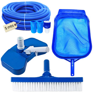 KIT LIMPEZA COM MANGUEIRA ECOLÓGICA DE 5 METROS P/ PISCINAS em Oferta na Shopee
