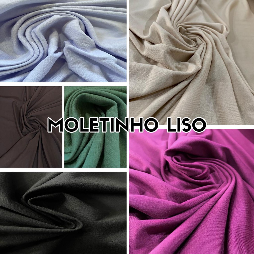 10 Metros Tecido Moletinho Liso - Moletinho de Viscose (10m x 1,80m)