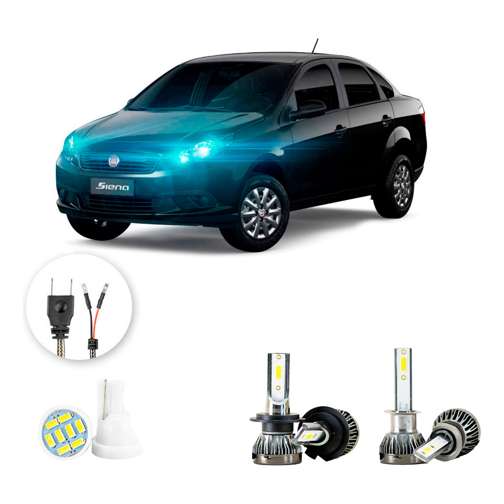 Ultra Led Nano 22000lm Fiat Grand Siena 2012-2021 Alto Baixo