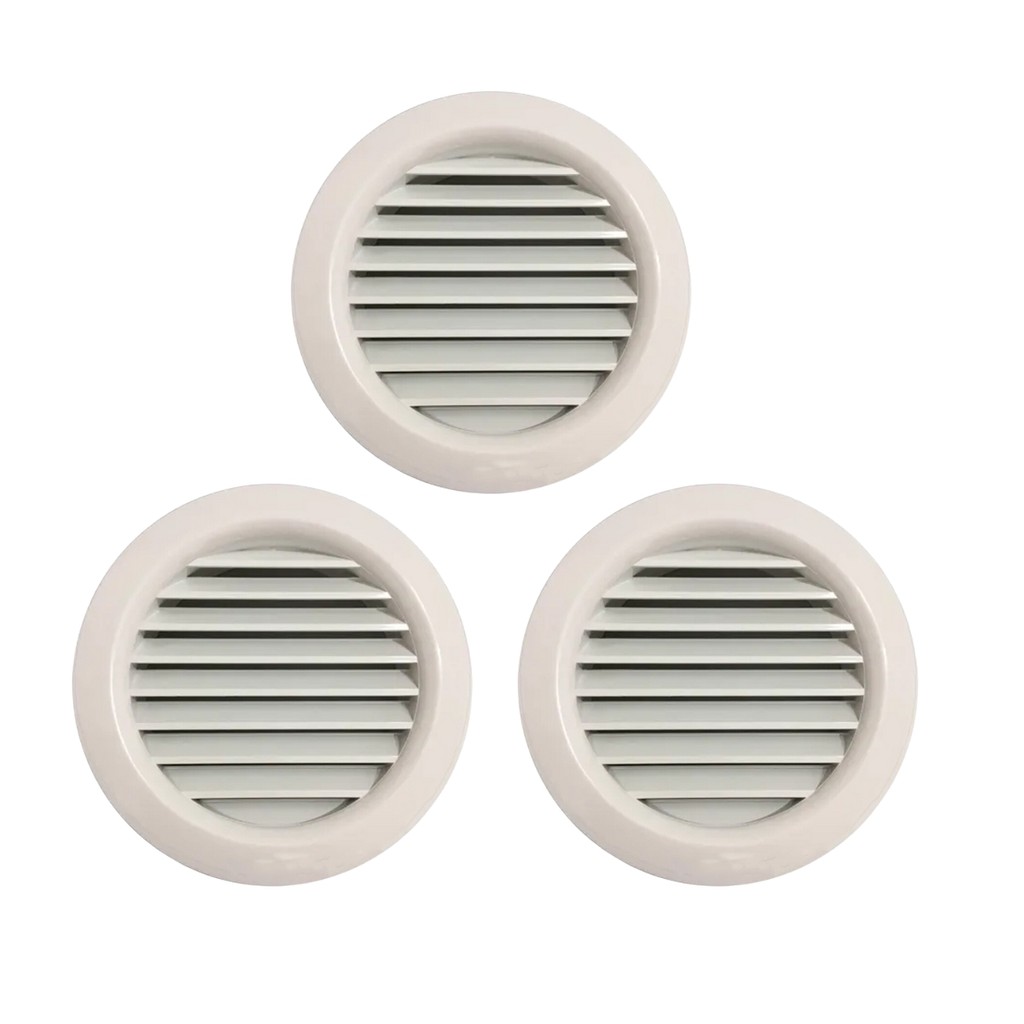 Kit 3 Grades De Ventilação Redonda Encaixe 13x13 Exaustores