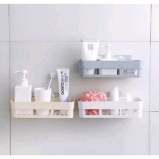 Prateleira Suporte Organizador Cozinha Banheiro Plástico Com Adesivo em Oferta na Shopee