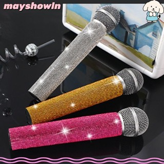 Capa Decorativa De Microfone,De Alça Sem Fio Com Strass Brilhantes E Requintados,Forro Macio Durável Moderno em Oferta na Shopee