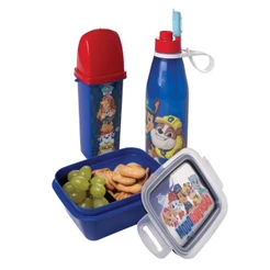 Kit Lancheira Patrulha Canina 3 Peças 1 Pote Marmita 1 Dental Case 1 Garrafa Plasútil