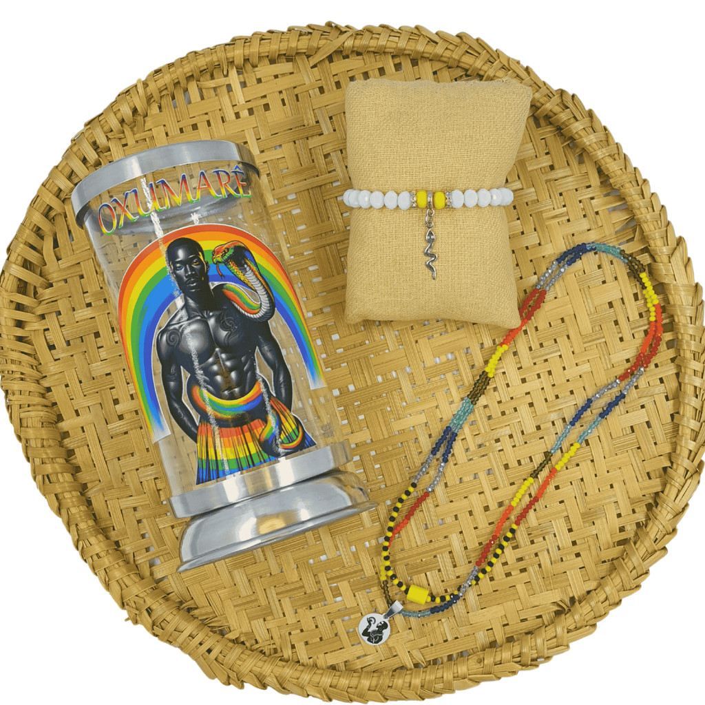 Kit Conexão Espiritual Orixá Oxumarê Castiçal