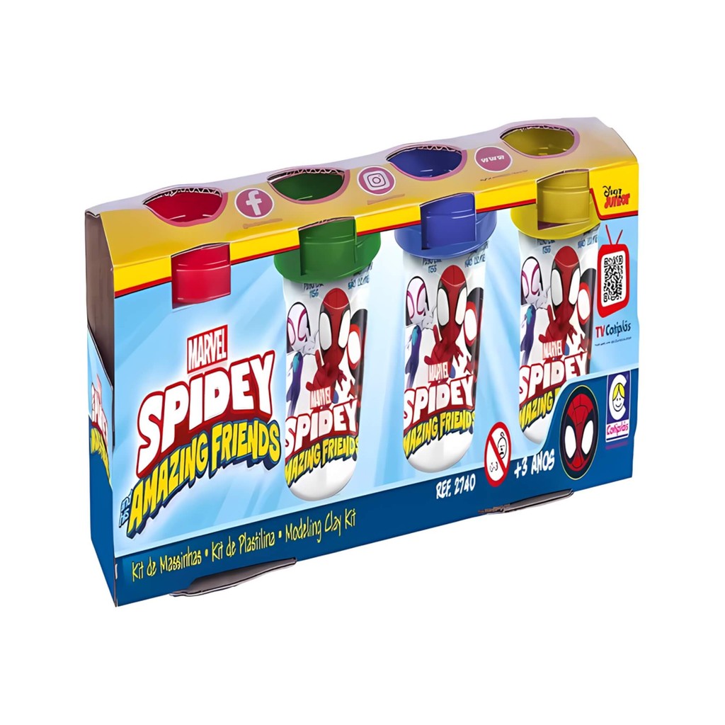 Brinquedo Infantil Kit Massinhas Spidey Amigos Marvel Cotiplas - 2740