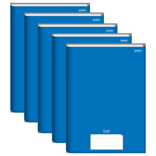Caderno Brochura Universitário Azul Capa Dura 96 Folhas Stiff - Pacote Com 5 Unidades em Oferta na Shopee